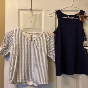 New! ABERCROMBIE KIDS SHIRT & HARTSTRINGS Navy TANK ~ Size 9 / 10